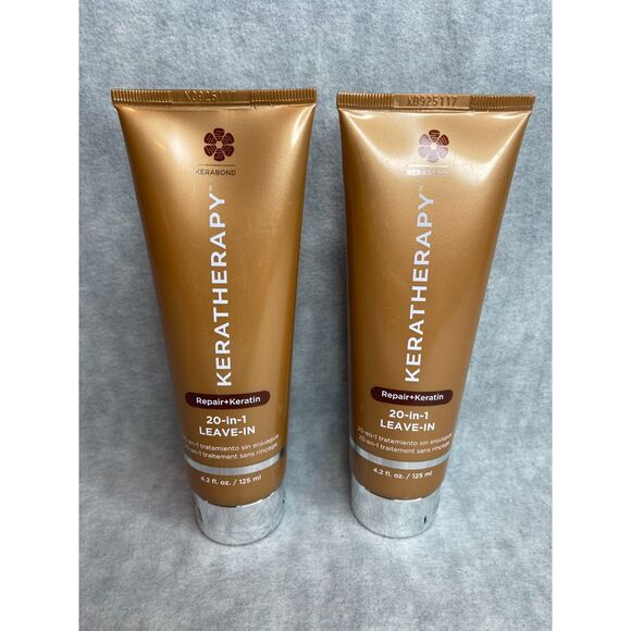 2 Tubes Keratheraphy 20-in-1 Leave In Repair Keratin Hair Treatment 4.2 fl oz. - Picture 2 of 3